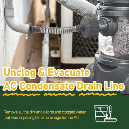 AC Drain Line Cleaning Tool - Wet Vac Attachment