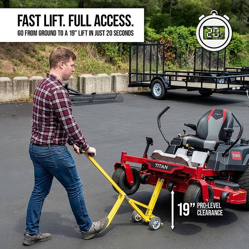 RapidLift 800 lb Trolley Jack, 20-Second Lift